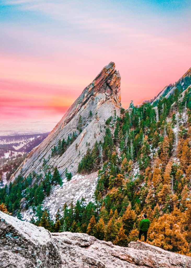 Flagstaff Mountain’s view of Boulder’s First Flatiron (7,300 feet) About Boulder County