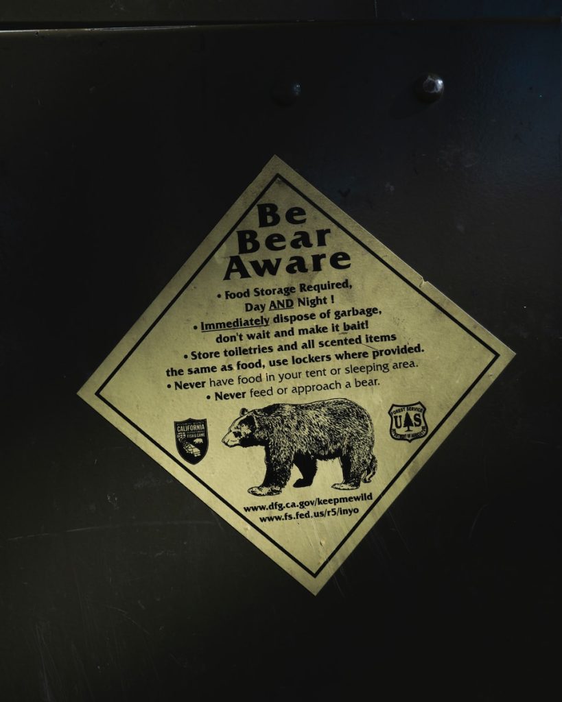 Be Bear Aware product label