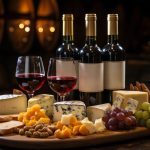 ai generated, cheese platter, wine tasting