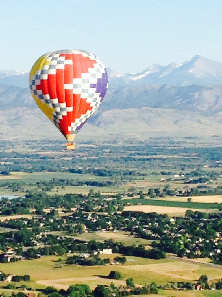 Soaring High Above Boulder in a Hot Air Balloon
